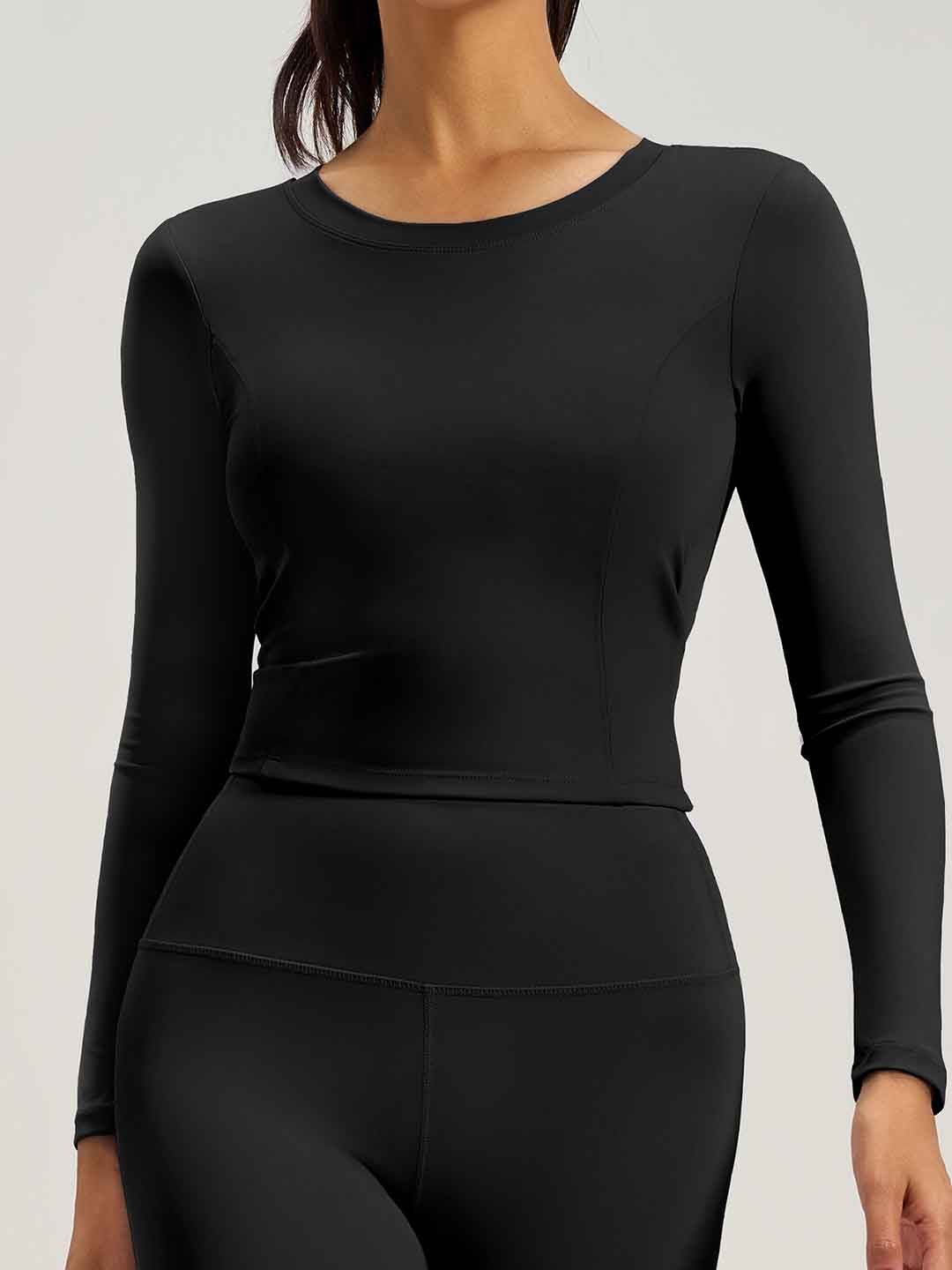 Slim Pleated Yoga Running Training Top