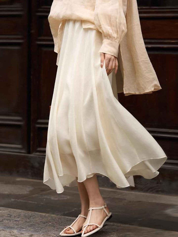 Peyton Daily Solid Color A-Line Skirt