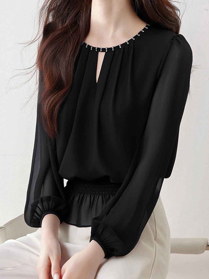 Isabella Daily Crew Neck Halter Neck Ruffle Chiffon Top