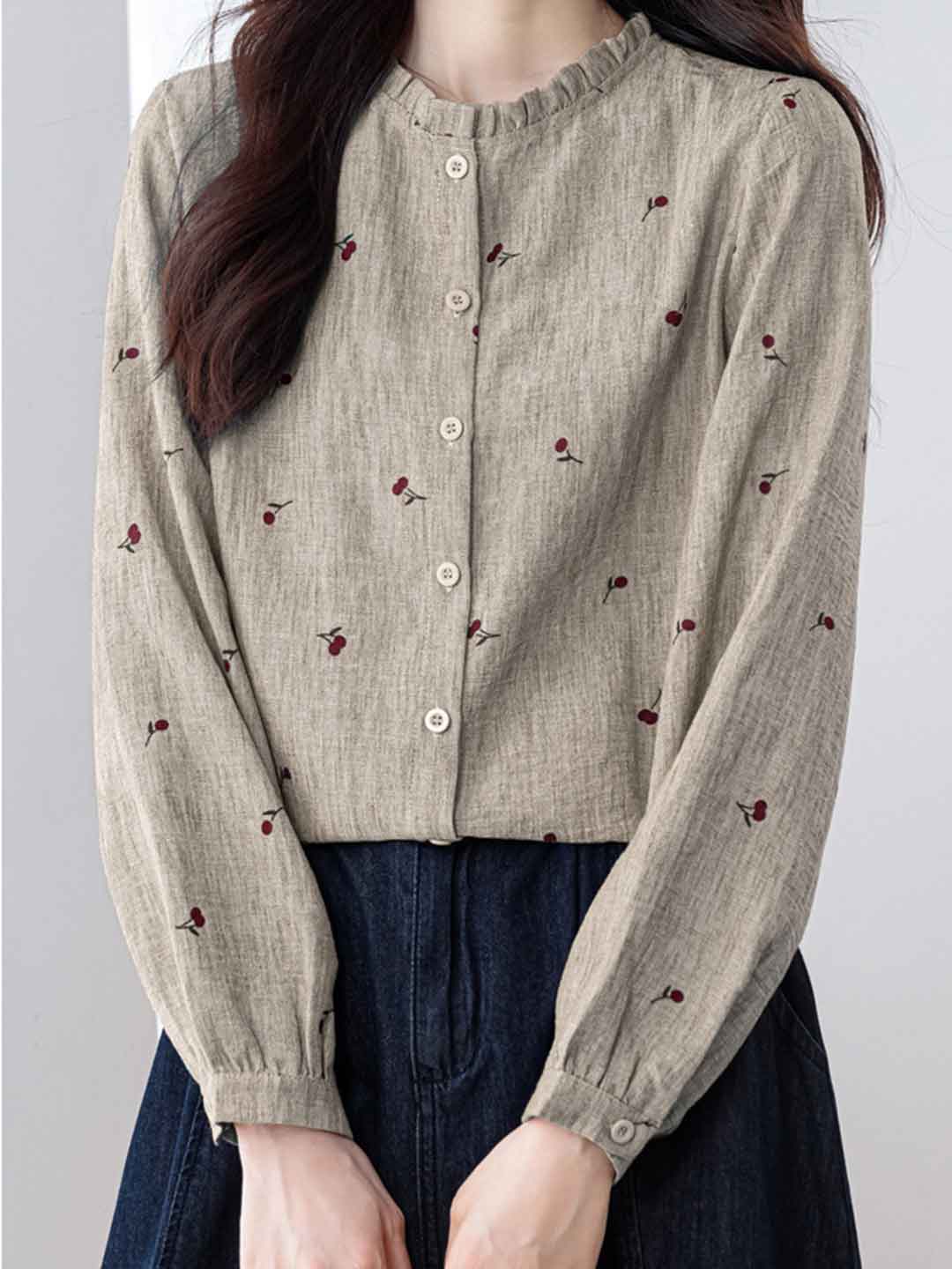 Kayla Classic Auricular Printed Top