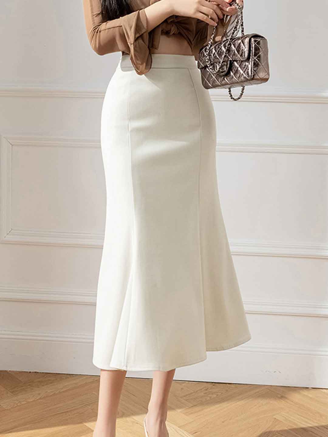 Sophia Elegant High-Waisted Fishtail Skirt