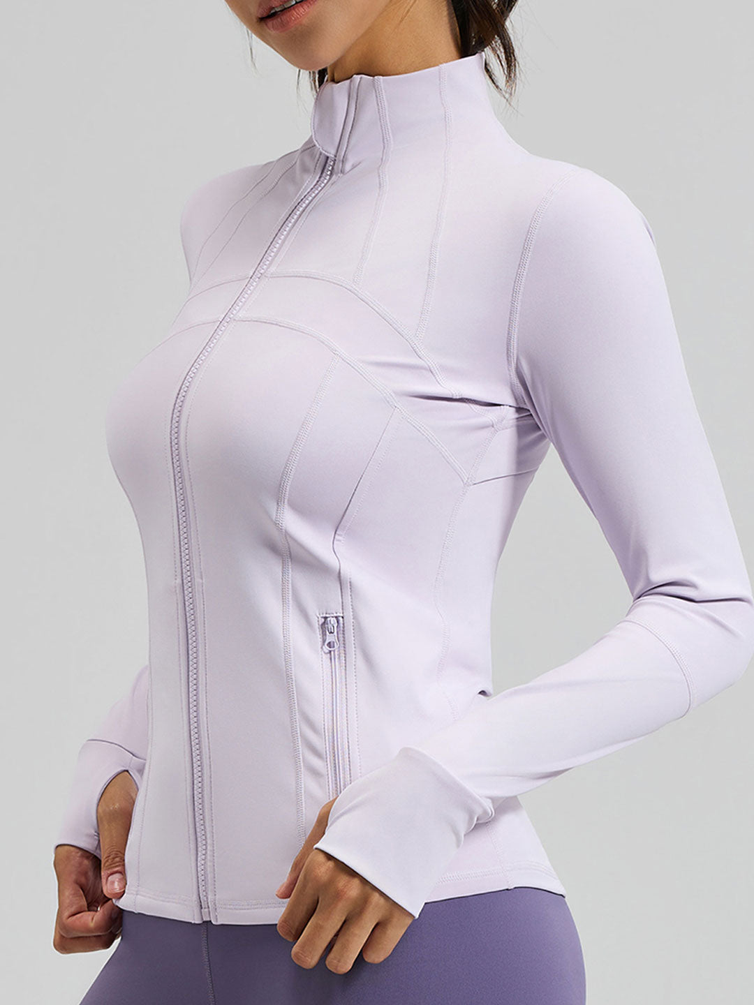 Slim Fit Yoga Athletic Jackets With Pockets