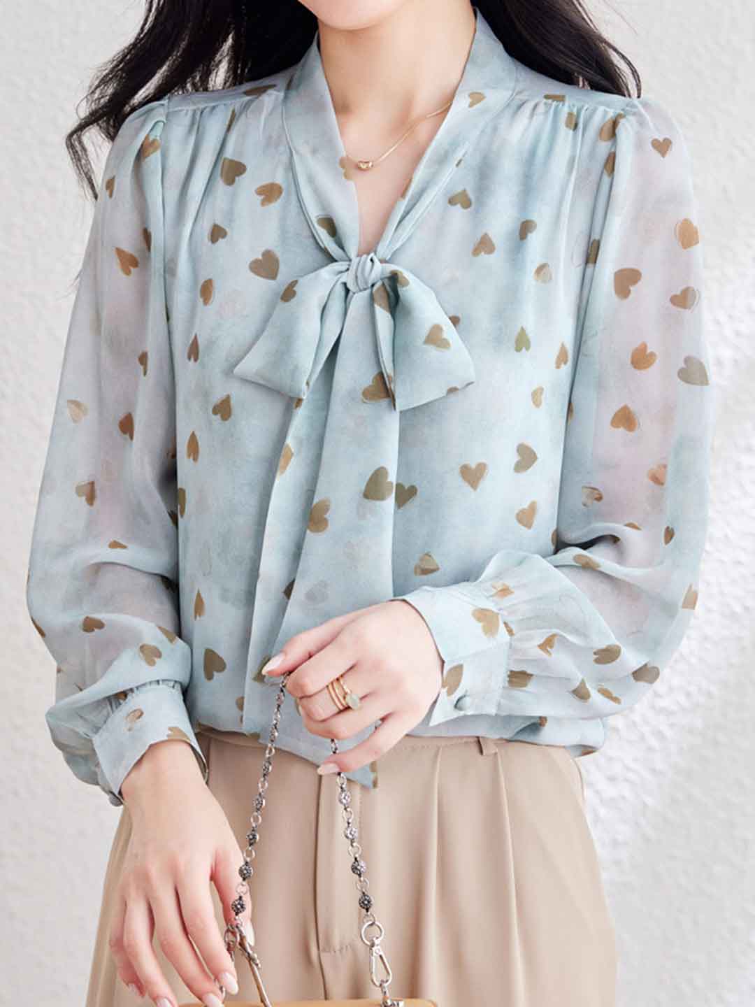 Lily Classic Tie Floral Printed Shirt