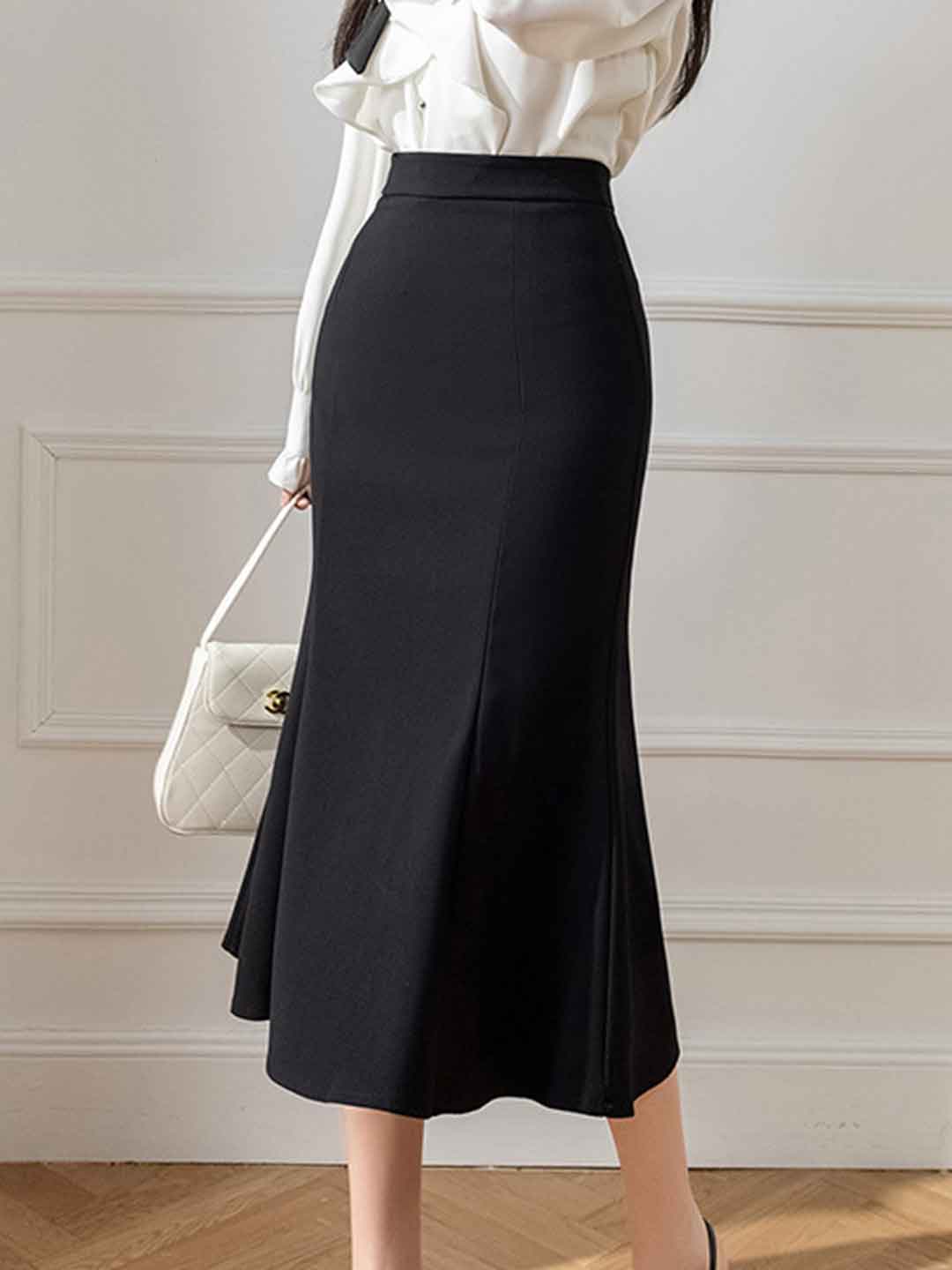 Sophia Elegant High-Waisted Fishtail Skirt