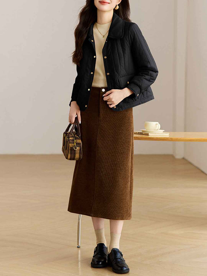 Madison Classic Lapel Diamond Winter Coat