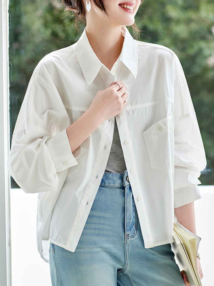 Hannah Loose Lapel Solid Color Shirt