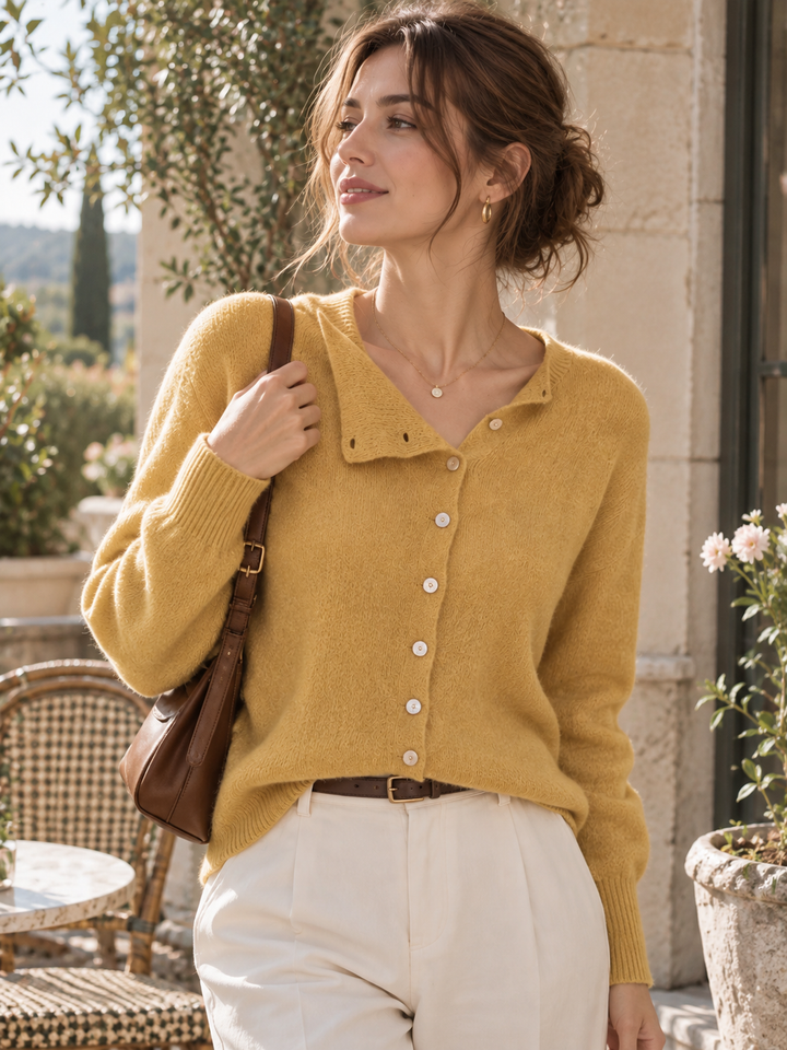 Kayla Classic Crew Neck Knitted Cardigan