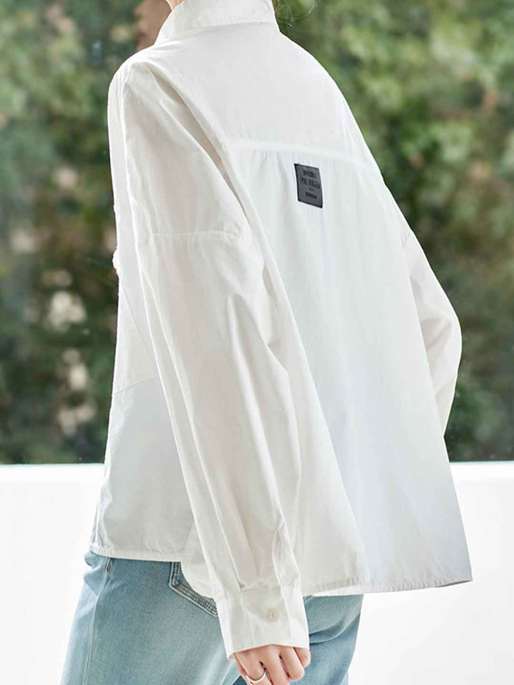Hannah Loose Lapel Solid Color Shirt