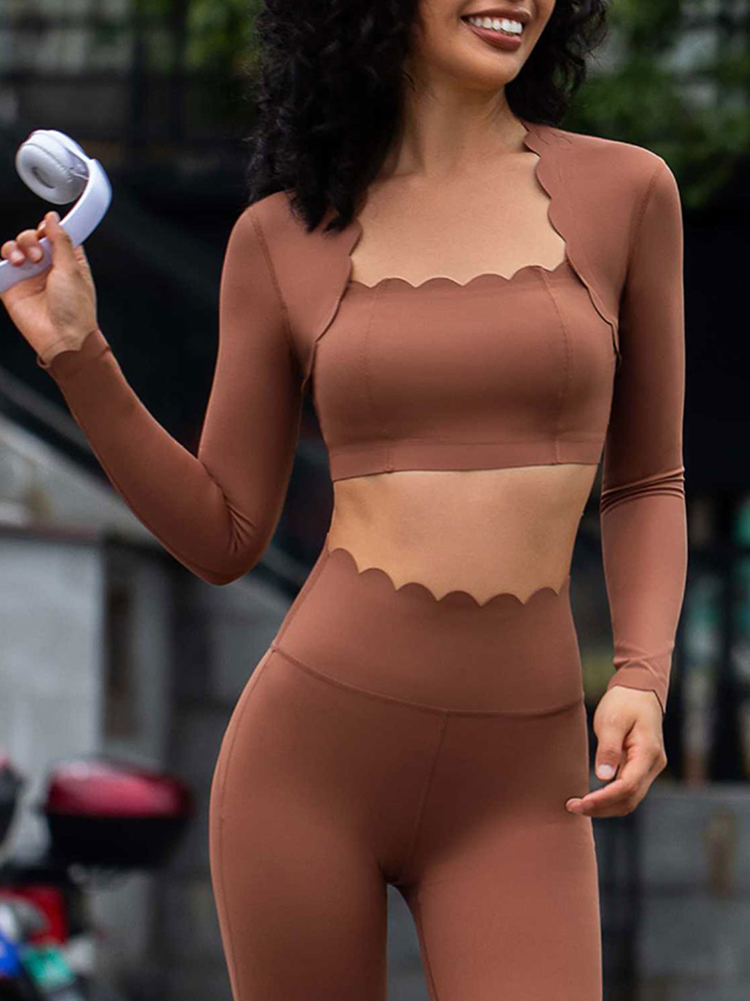 Square Neck Pilates Running Training Top