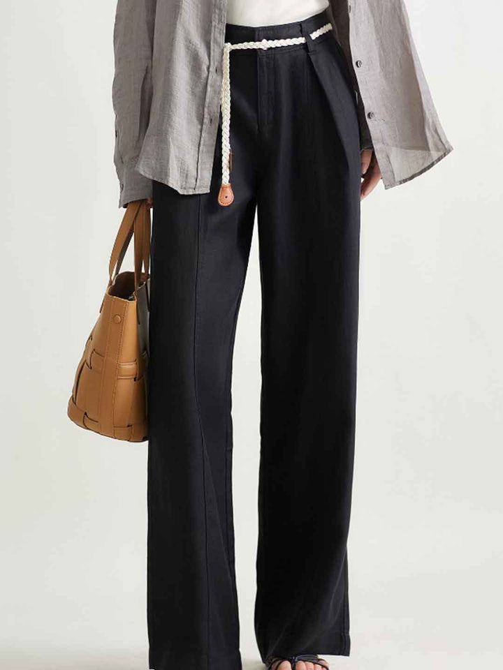 Aubrey Loose Straight Wide Leg Pants
