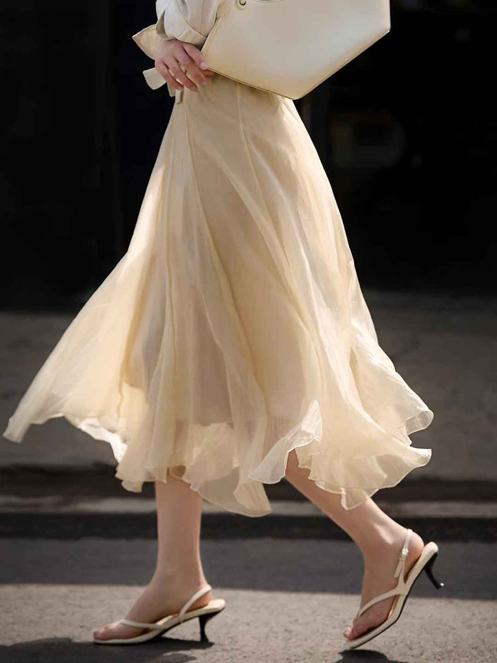 Hailey Summer Wavy Hem Irregular Skirt