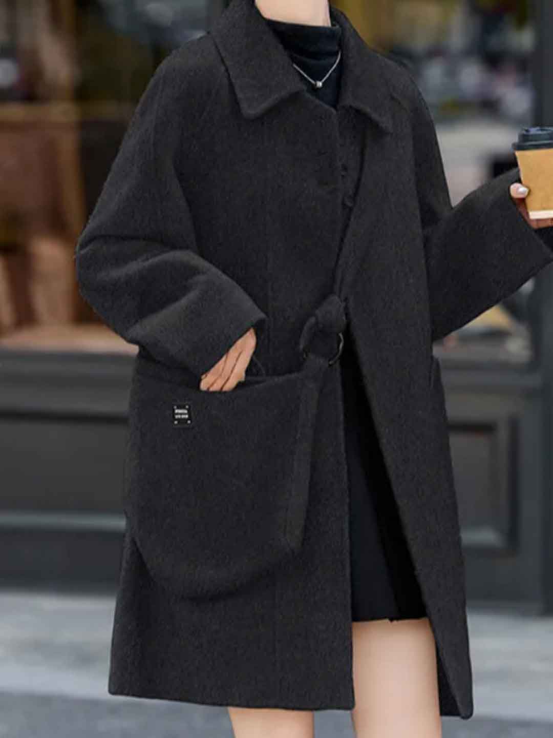 Ava Elegant Lapel Winter Trench Coat