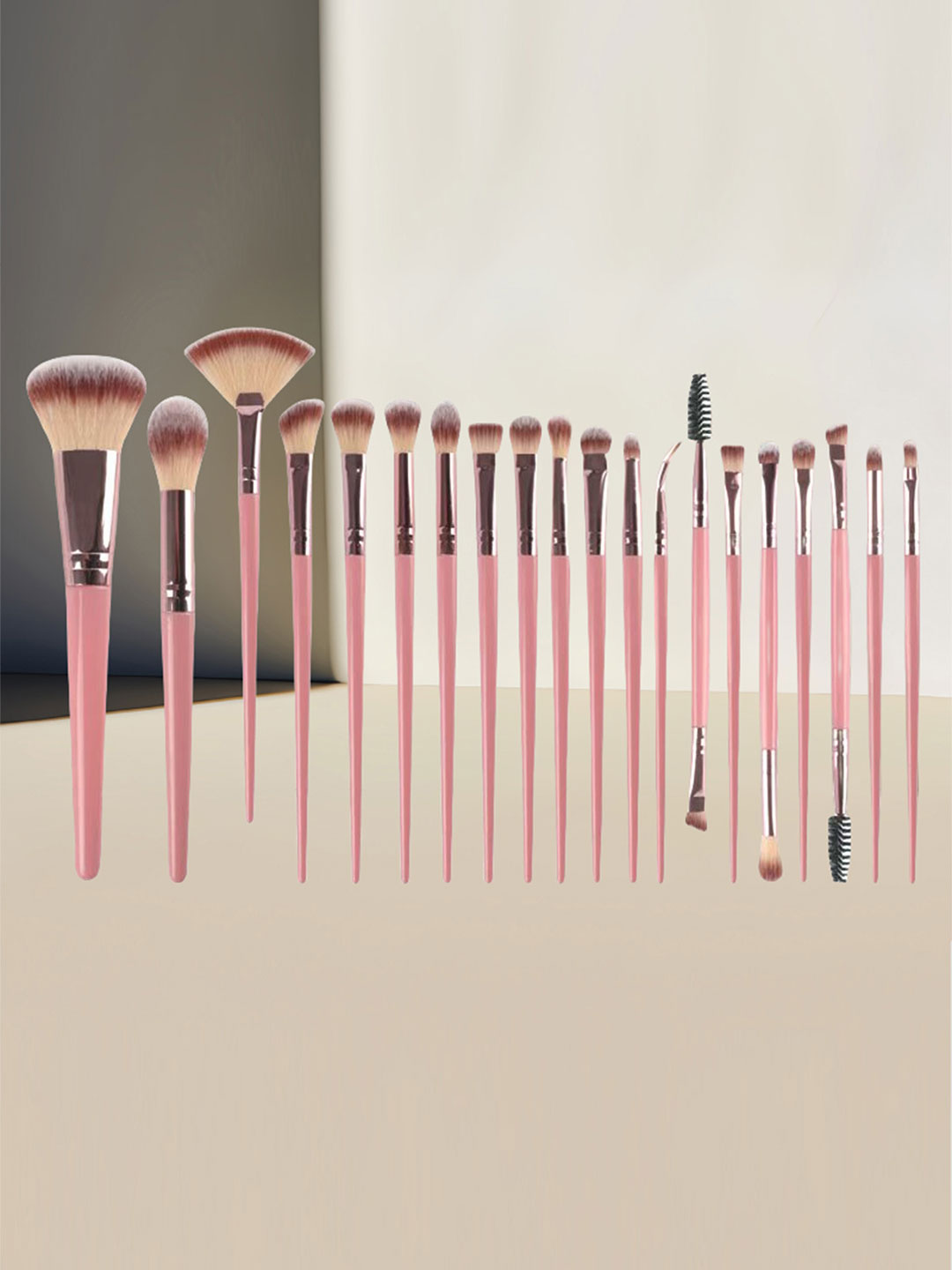 40Pcs Tweed Style Makeup Bag And Brushes Set Professional Tools