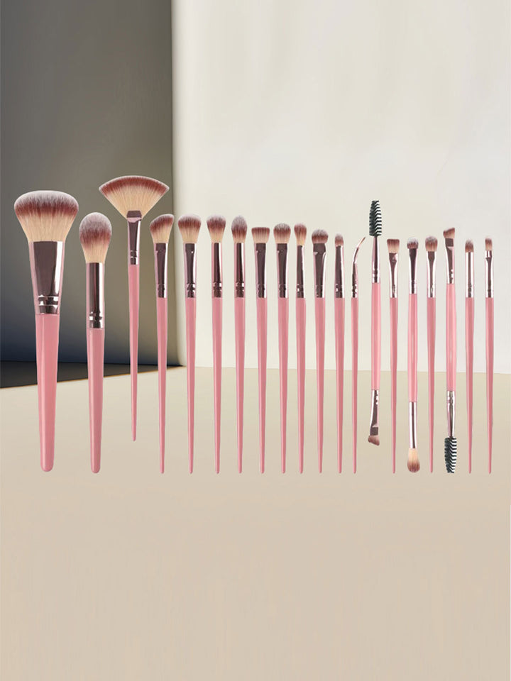 40Pcs Tweed Style Makeup Bag And Brushes Set Professional Tools