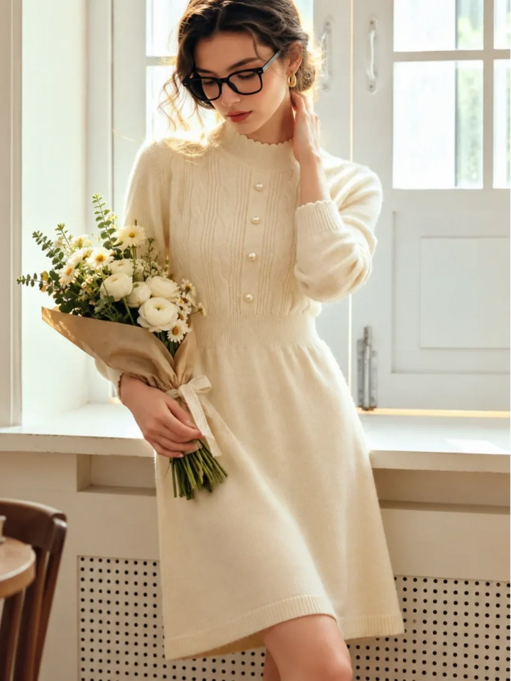 Grace Mock-neck Knit Dress