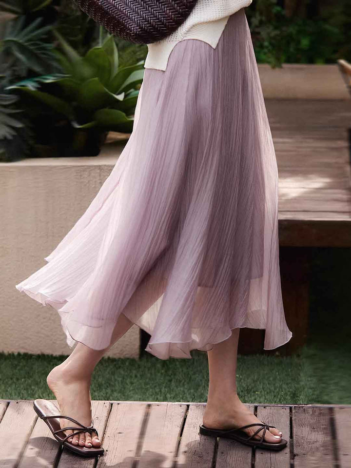 Hailey Summer Wavy Hem Irregular Skirt
