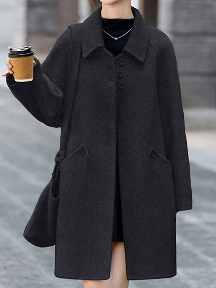 Ava Elegant Lapel Winter Trench Coat