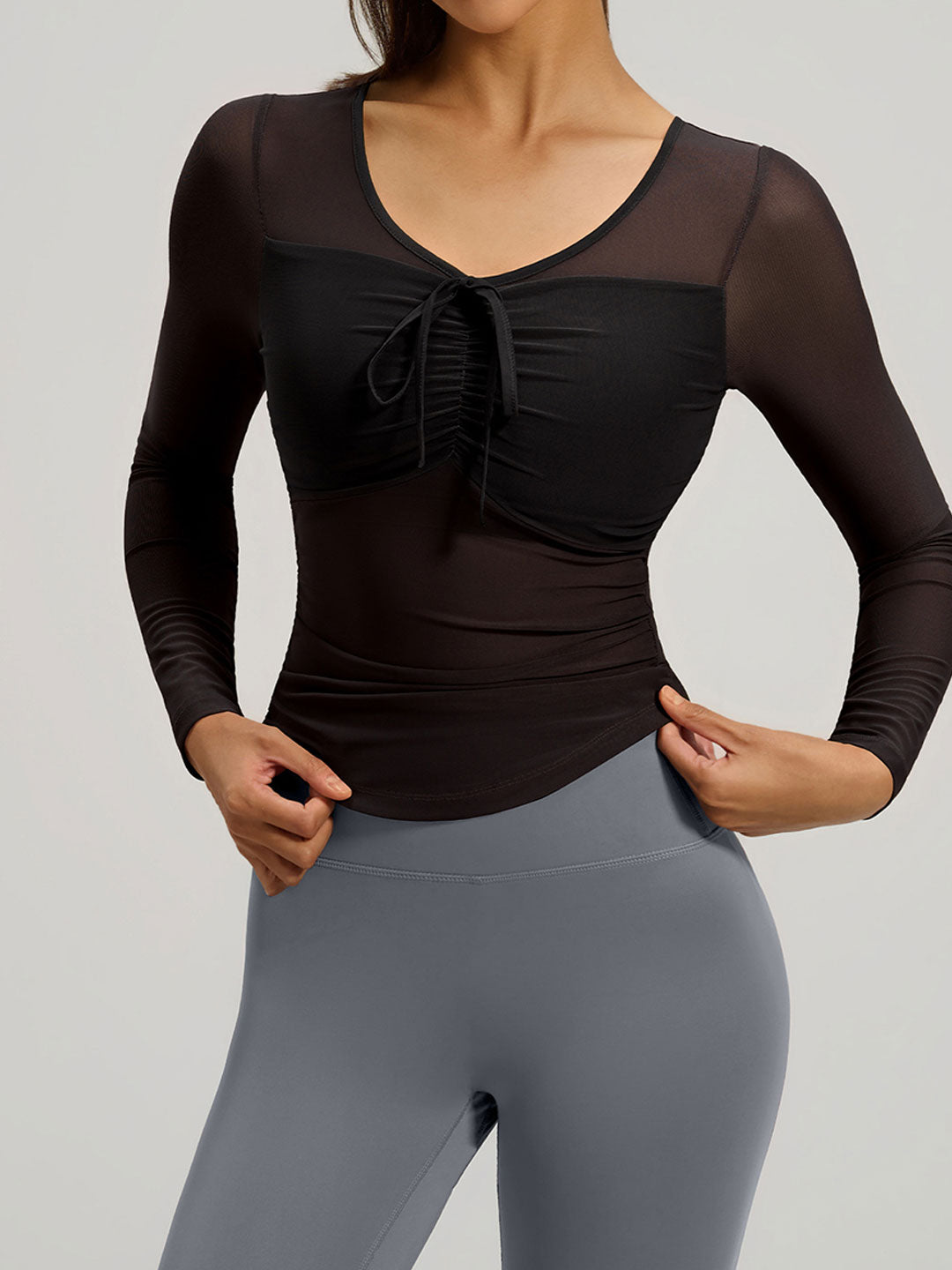 Slim Mesh Running Yoga Set