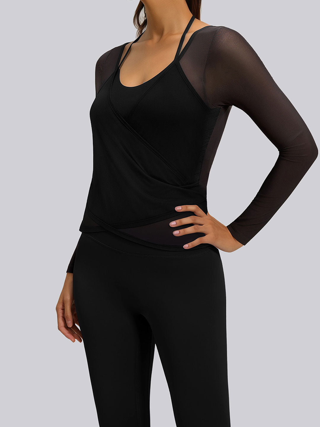 Slim Mesh Running Yoga Set