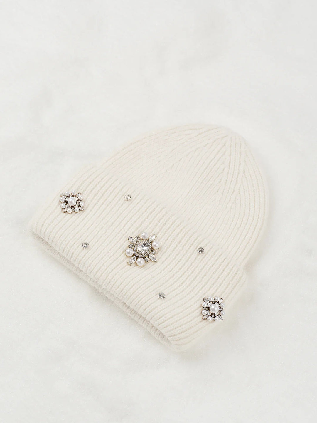 Rhinestone Fur Beanie