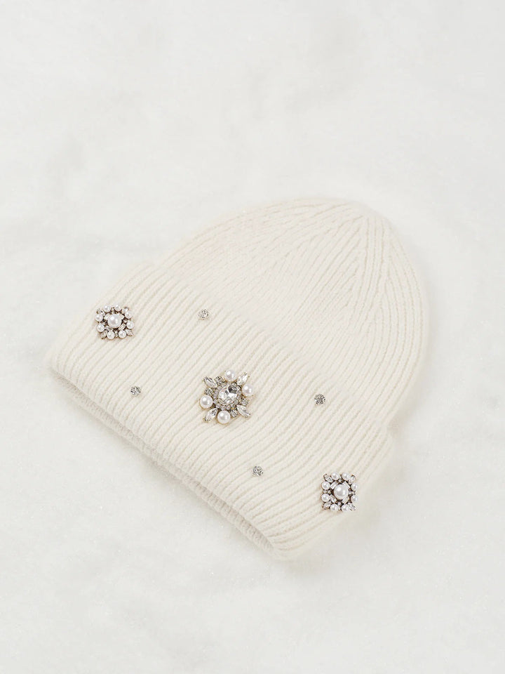Rhinestone Fur Beanie