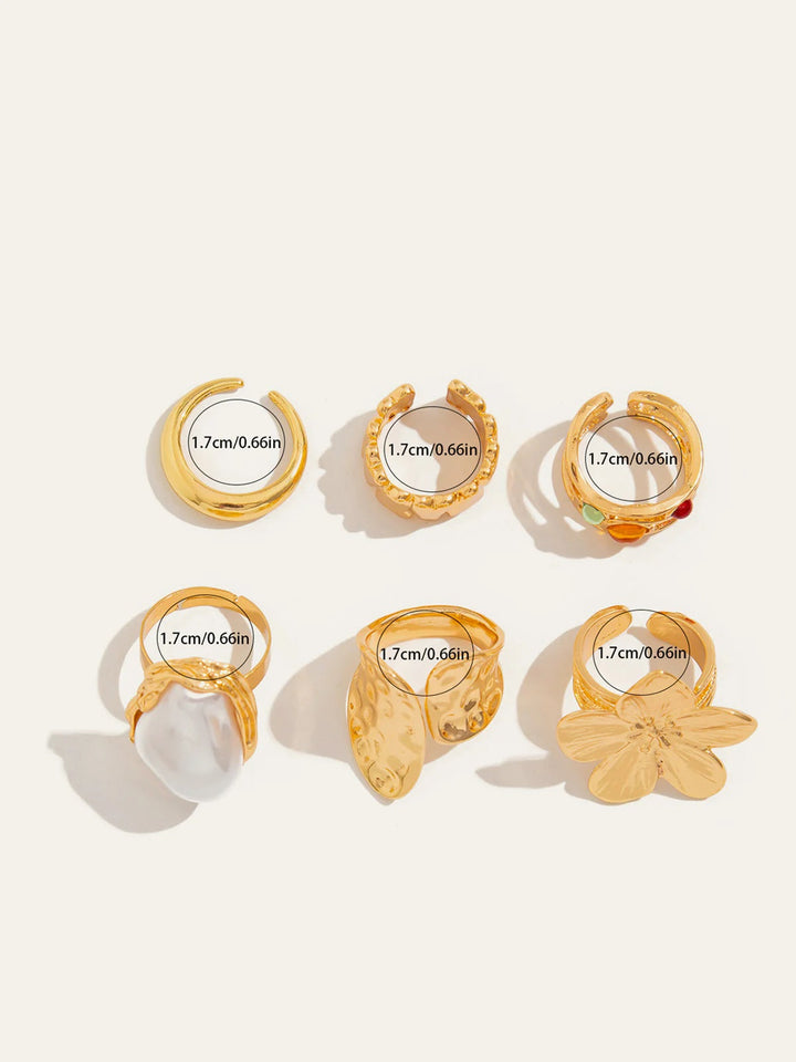 Six-Piece Statement Ring Set