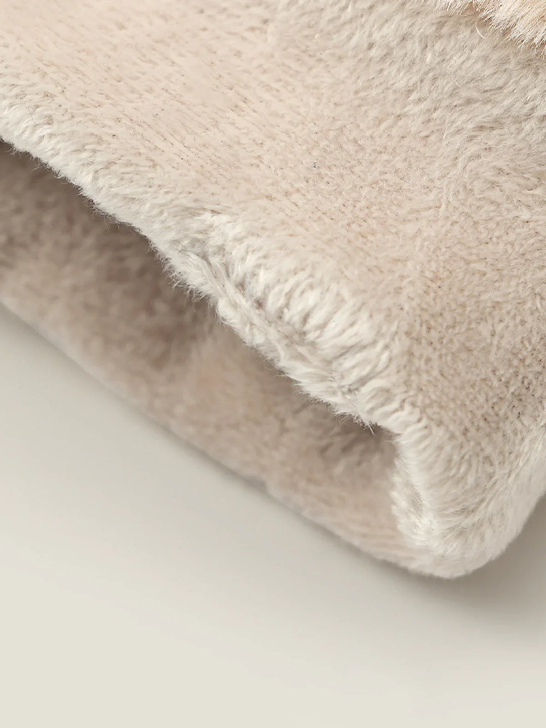 Suede Effect Fur Gloves