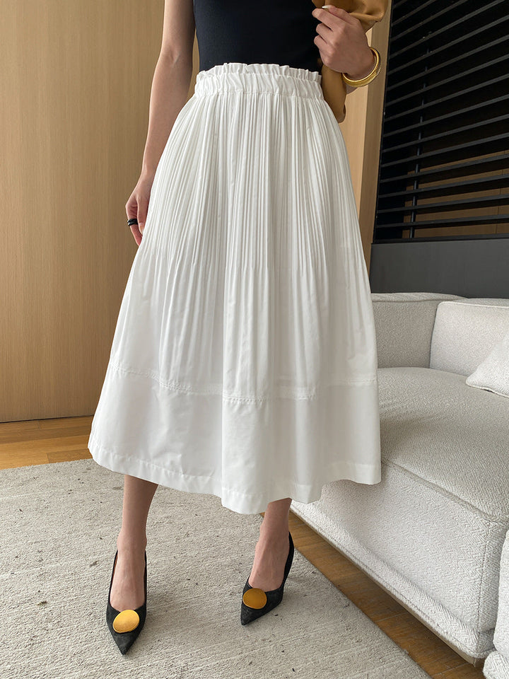 Khloe Vacation High-Waisted Textured A-Line Skirt