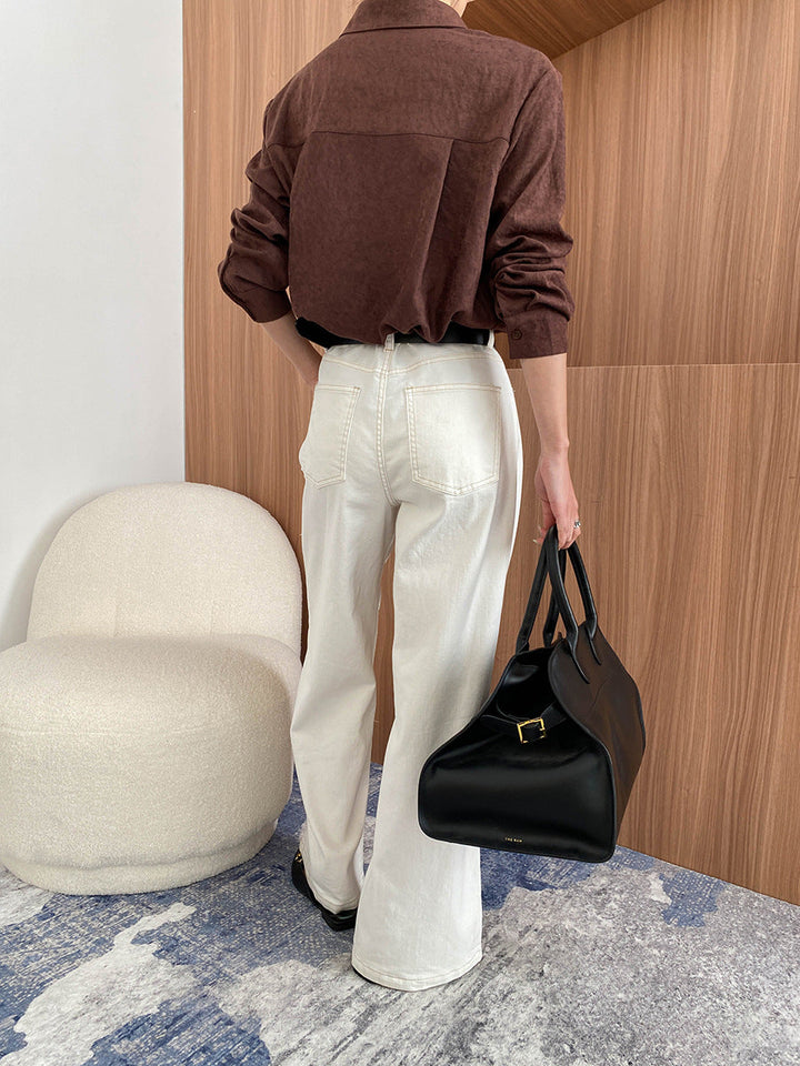 Sarah Classic High-Waisted Wide Leg Jeans