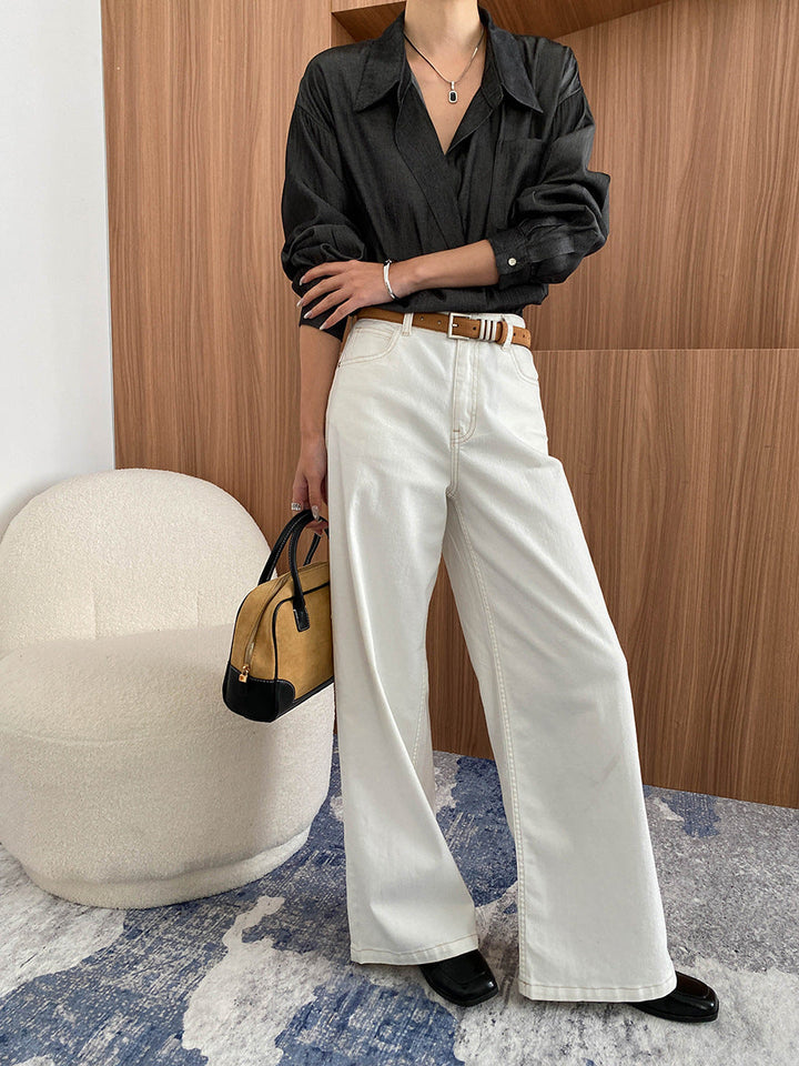 Sarah Classic High-Waisted Wide Leg Jeans