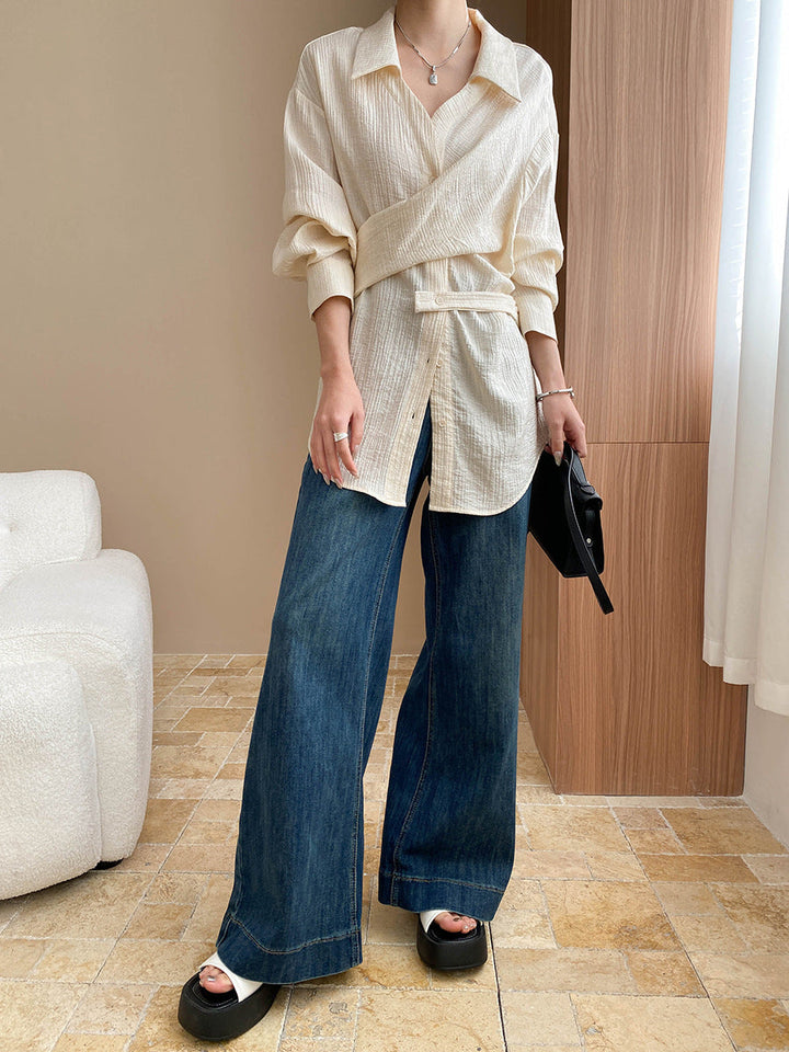 Sophie Loose High-Waisted Flared Wide-Leg Jeans