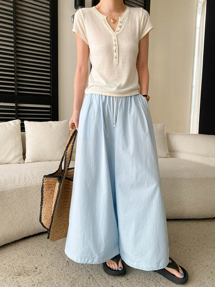 Taylor Slim V-neck Solid Color Knitted Top