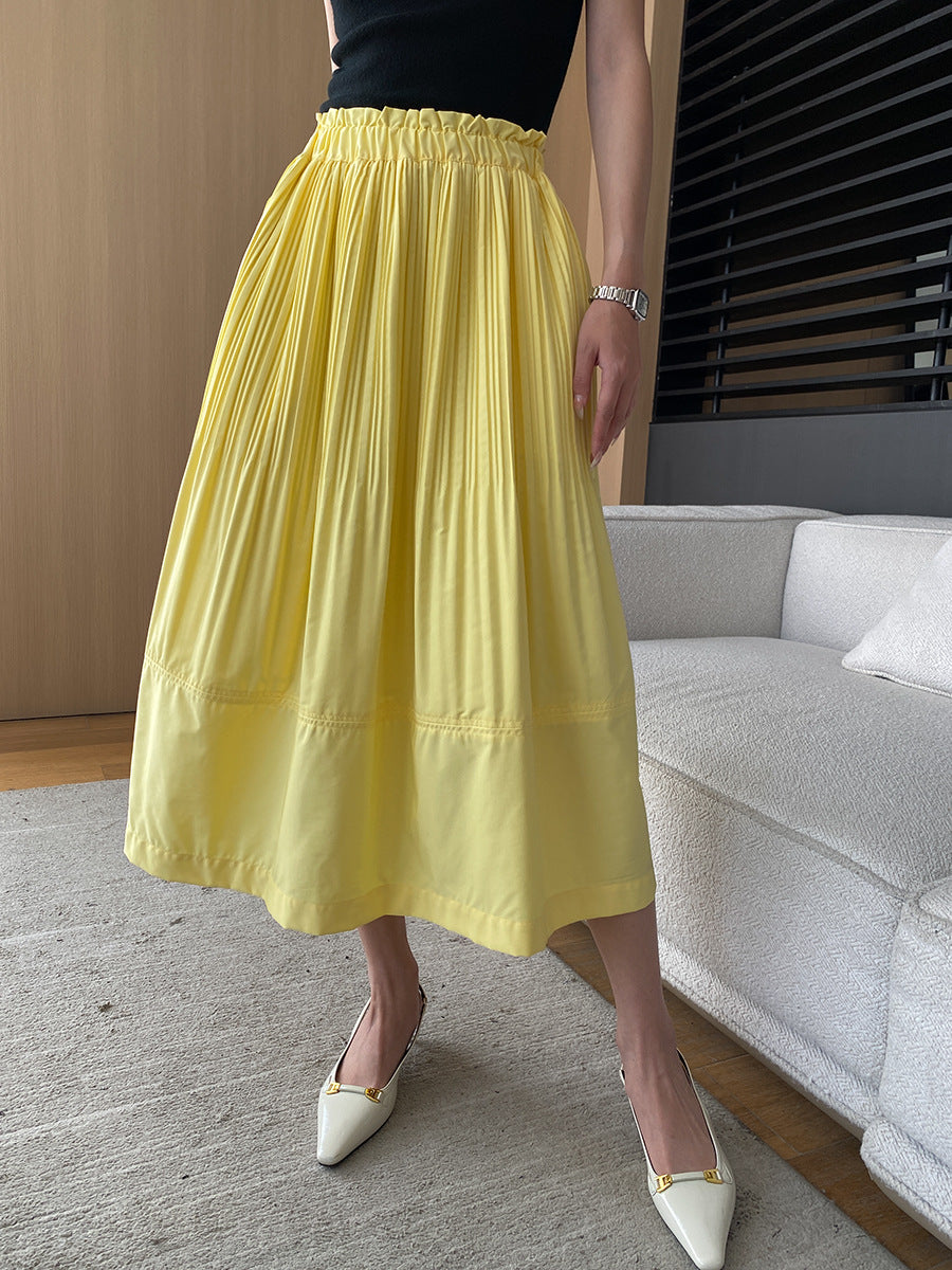 Khloe Vacation High-Waisted Textured A-Line Skirt
