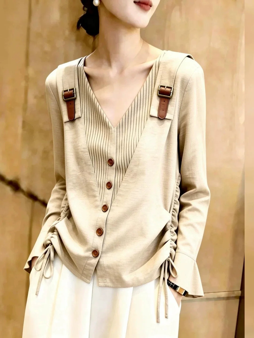 New Elegant Khaki Top
