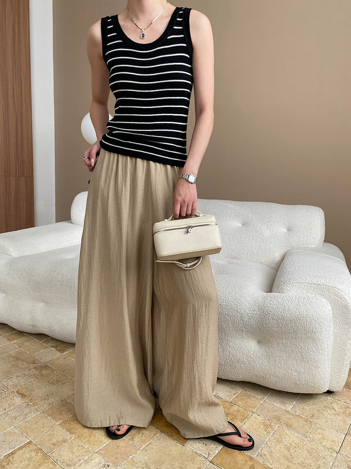 Charlotte Loose Linen Wide-Leg Pants