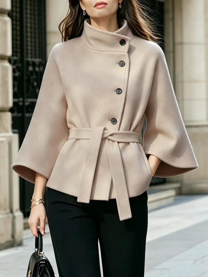 Bell-shaped Three-quarter Sleeves Cropped Jacket