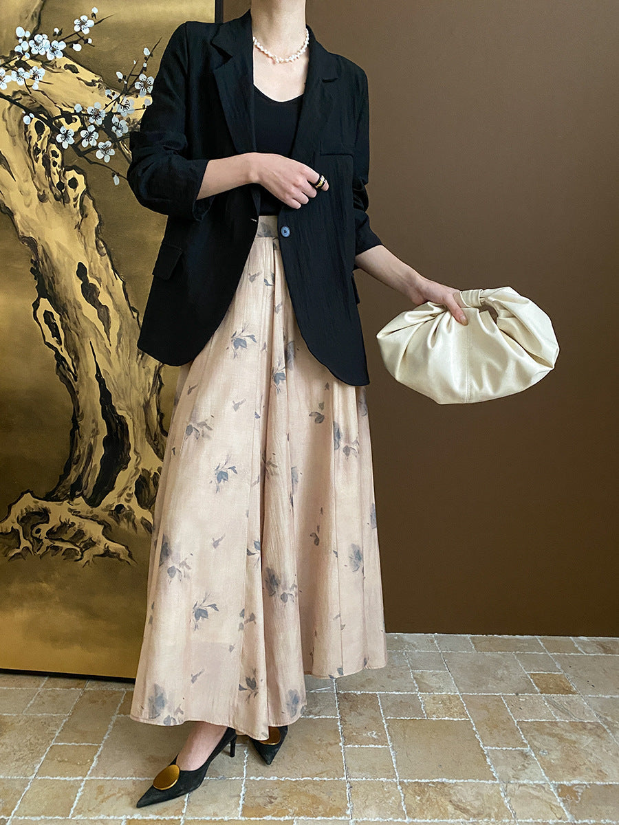 Trinity Daily Pleated Textured Flax Suit Jacket