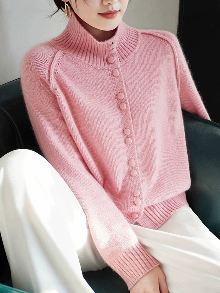 Hedy Pink Turtleneck Sweater