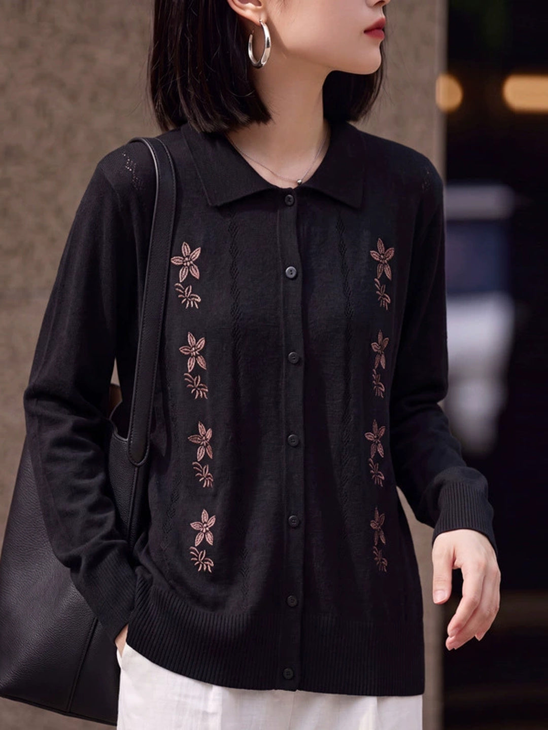 New Polo-Collar Vintage Cardigan