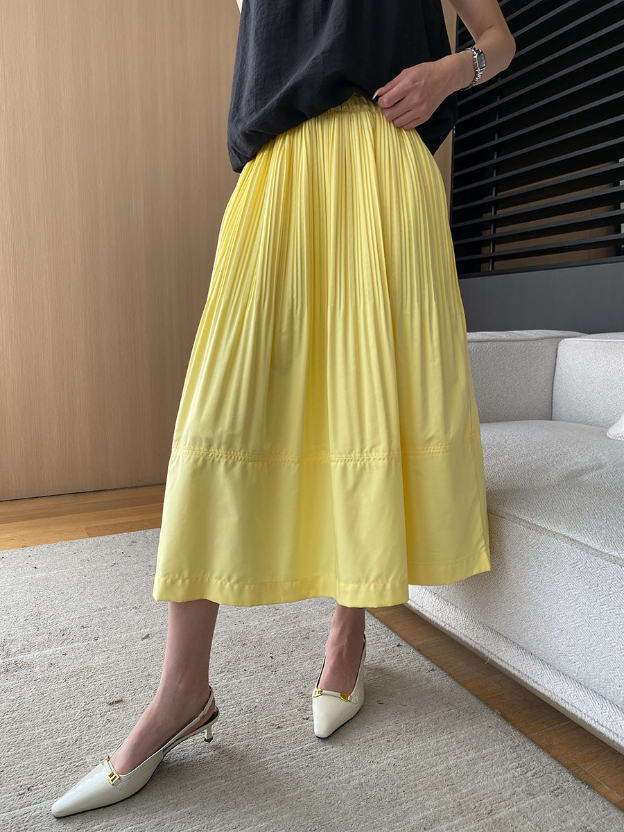 Khloe Vacation High-Waisted Textured A-Line Skirt