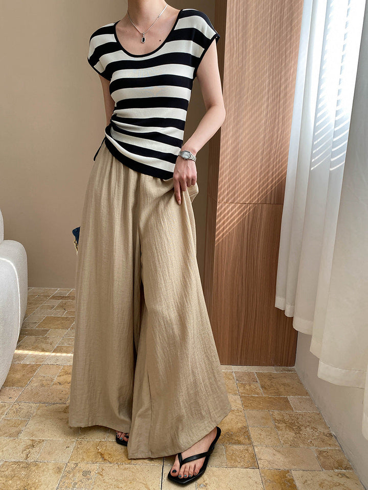 Charlotte Loose Linen Wide-Leg Pants
