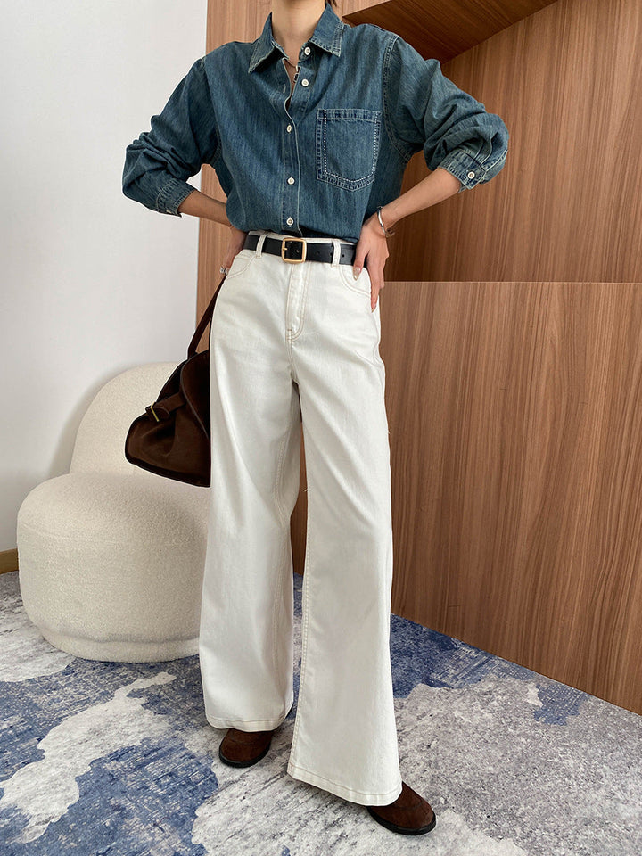 Sarah Classic High-Waisted Wide Leg Jeans