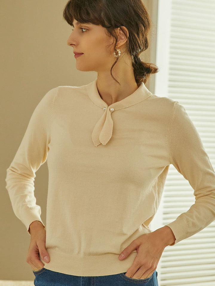 Adorable Vintage Rabbit Collar Knit Red Top