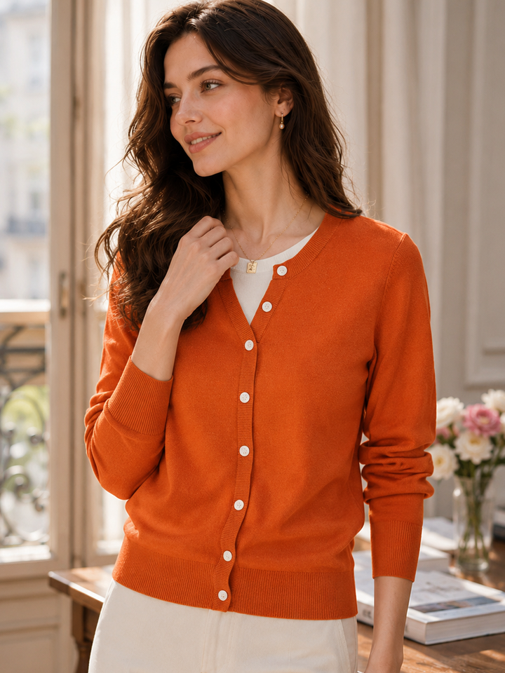 Taylor Retro V-Neck Knitted Cardigan Sweater