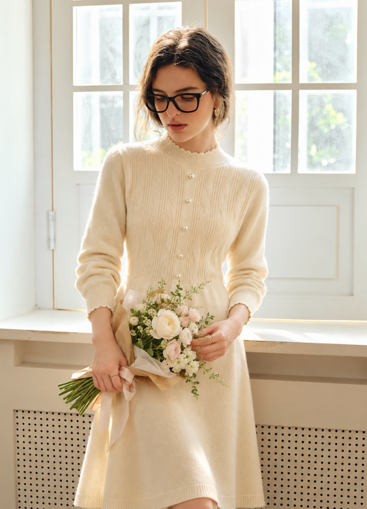 Grace Mock-neck Knit Dress