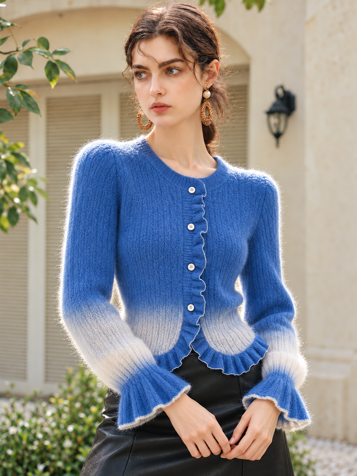 Lace Blue Gradient Sweater