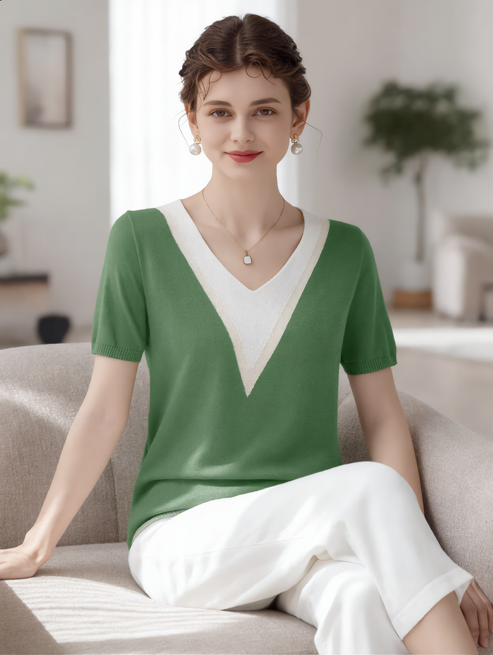 Hailey Classic V-Neck Knitted Top