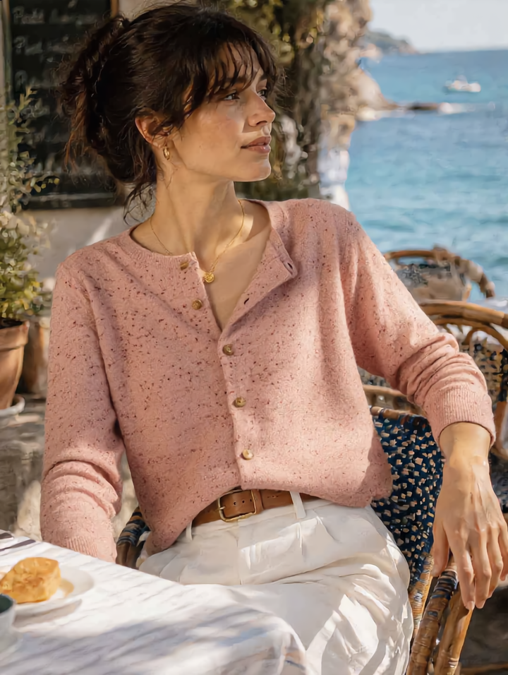 Olivia Casual  Crew Neck Knitted Cardigan
