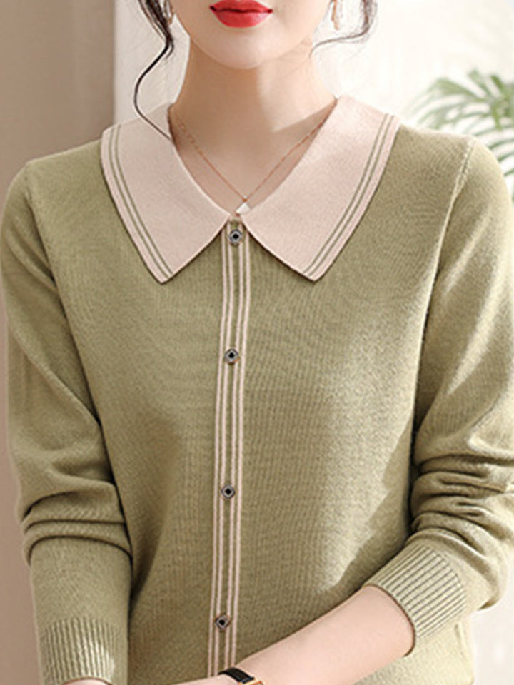 Elsa Vintage Style Doll Collar knitted Sweater