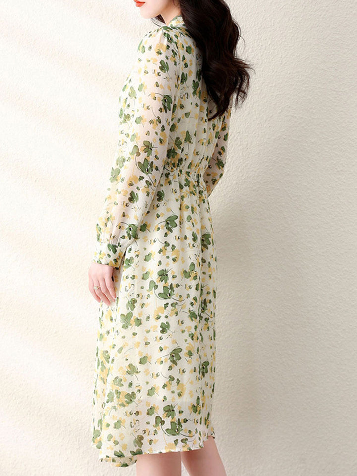 Serenity Vintage Chic Floral Printed Dress